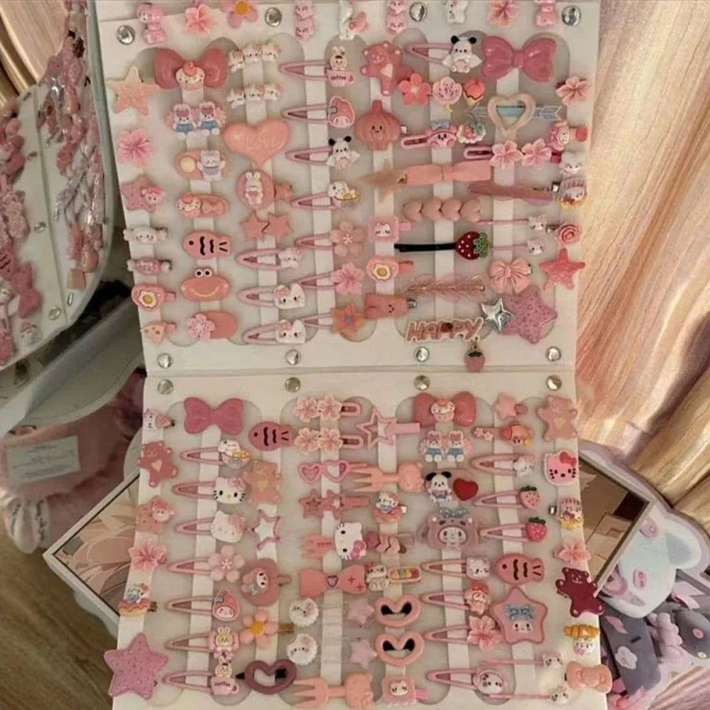 10-50pcs Y2K Hair Clips Set Cute Pink hair accessories Seamless Edge Clip Women Girl Sweet Beauty Hairpin trendy hair clips.