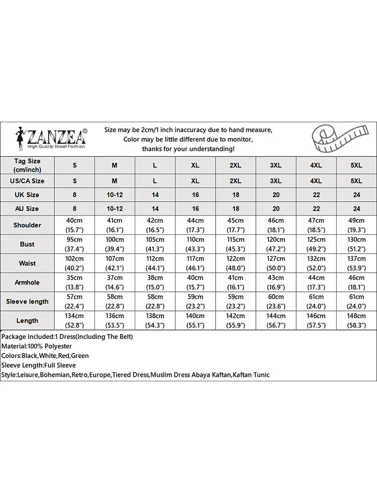 Zanzea Blumen druck böhmischen Maxi kleid Frauen Mode Langarm o Hals abgestufte Vestidos islamische muslimische Gürtel Abaya lange Roben.