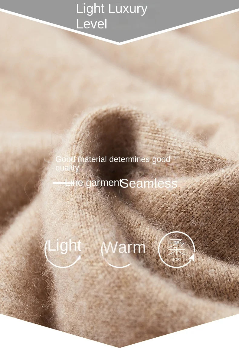 Autumn Winter New Merino Sweater Men's 100% Wool Hooded Collar Knitted Pullover Casual long Sleeved Hoodie.