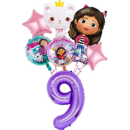 Disney Gabby Puppenhaus Geburtstag Party Dekoration Ballon Servietten Kinder Einweggeschirr Thema Party Supplies Kinder Geschenke