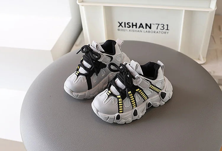 Oulylan Children Casual Shoes Thick-soled Sports Shoes Infant Footwear Boy Sneakers Breathable Non-slip Baby Shoes.