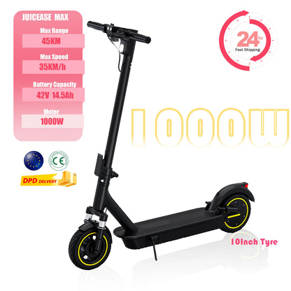 A1MAX Electric Scooter 500W Powerful Motor 35KM/H 45KM 42V14.5AH Battery 10Inch Pneumatic Tyres Smart Foldable EScooter
