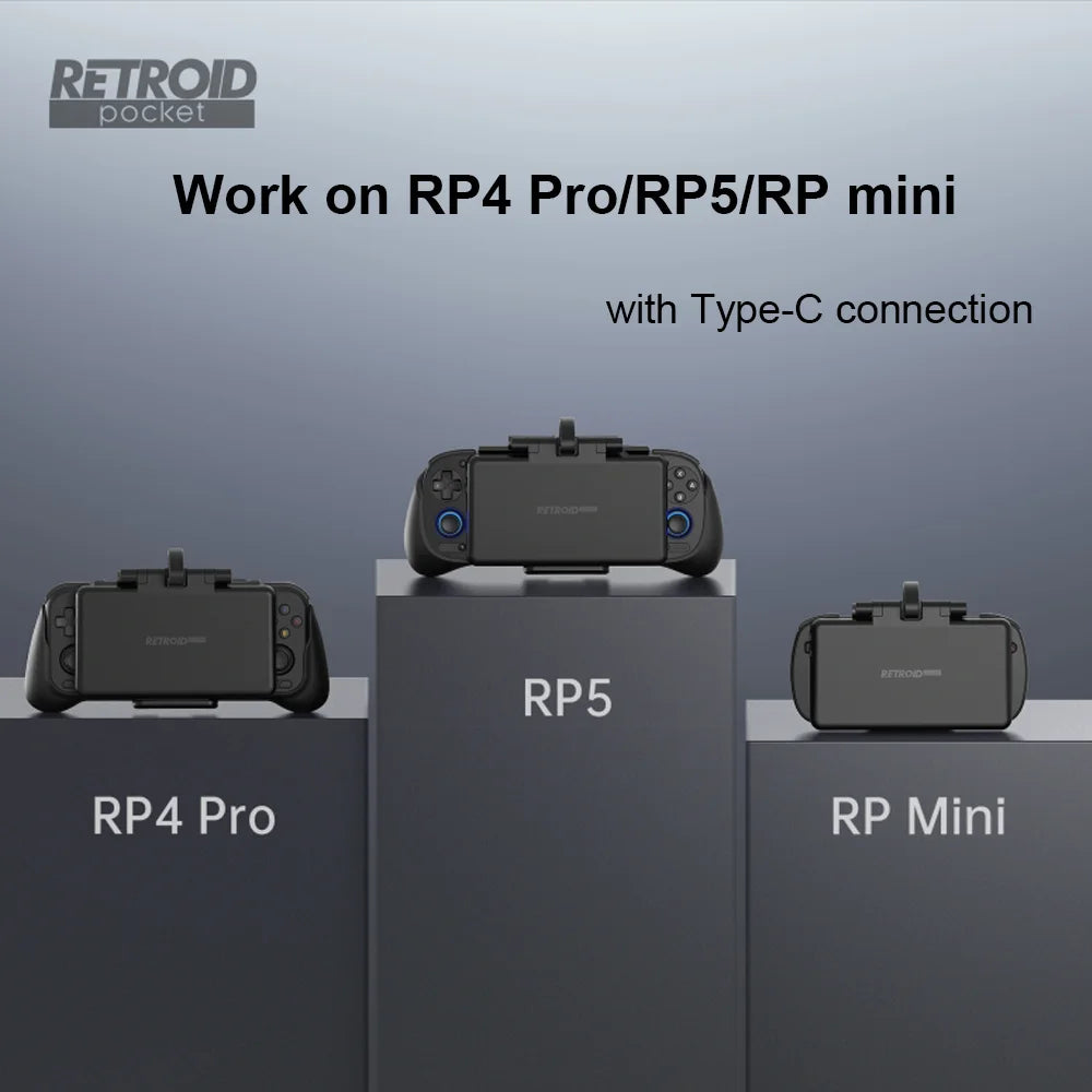 Tolex Retroid Pocket Dual Screen for RP4 Pro RP5 Handheld Game Console 5.5Inch Touch Screen Type C Game Console Double Screen.