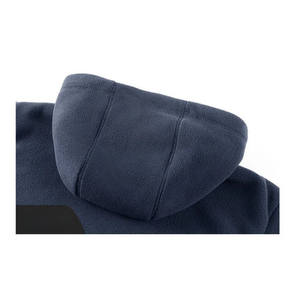 CHUJIE Men's autumn and winter fleece fashion graphenewarm hooded jacket outdoor hiking sports with thick fleece cardigan jacket