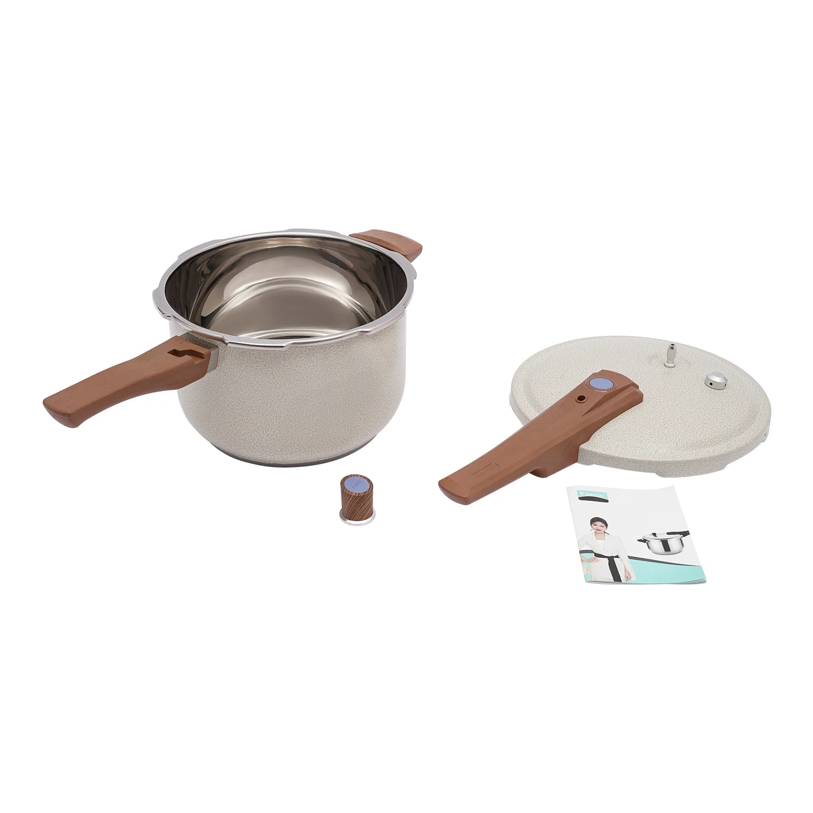 7L 24cm 80kPa Stainless Steel Pressure Cooker Beige Pressure Cooker For Cooking Kitchen Pot For Homes Fast Restaurants Hotels.
