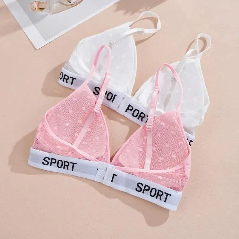 3Pcs/Set Women's Sexy Lace Bras Seamless Letter Deep V Adjusted-Straps Underwear Fashion Cozy Breathable Intimate Lingerie 2025.