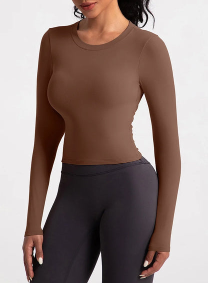 Cloud Hide Black Beauty Back Yoga Shirts Women Long Sleeve Blouse Plus Size Sports Gym Fitness Top Running T-Shirt Workout Shirt.