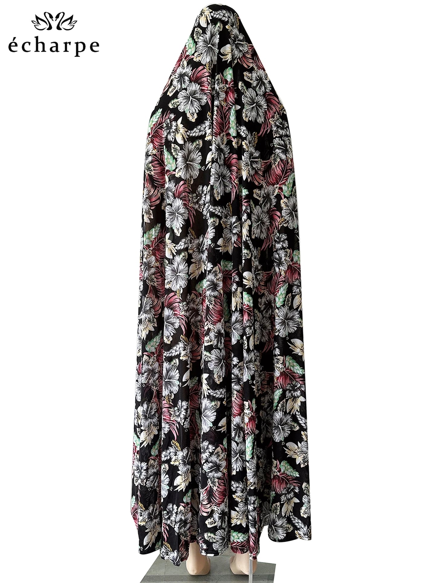 6XL Ramadan Muslim Pullover Sleeveless Dress Women Prayer Garment Arab Jibab Dubai Abaya Islamic Femmel Khimar Worship Robe.