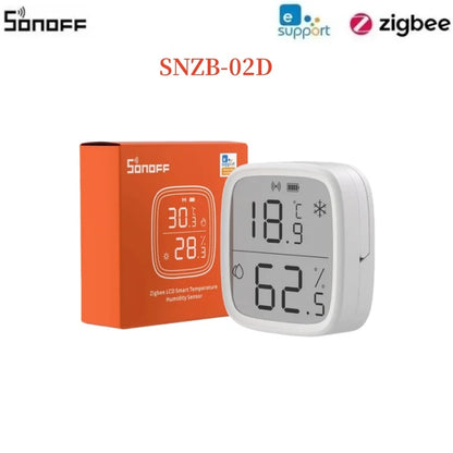 SONOFF SNZB 02D Zigbee Temperatur-Feuchtigkeitssensor SNZB-02D mit LCD-Bildschirm für EWeLink SONOFF ZigBee Bridge Alexa Alice