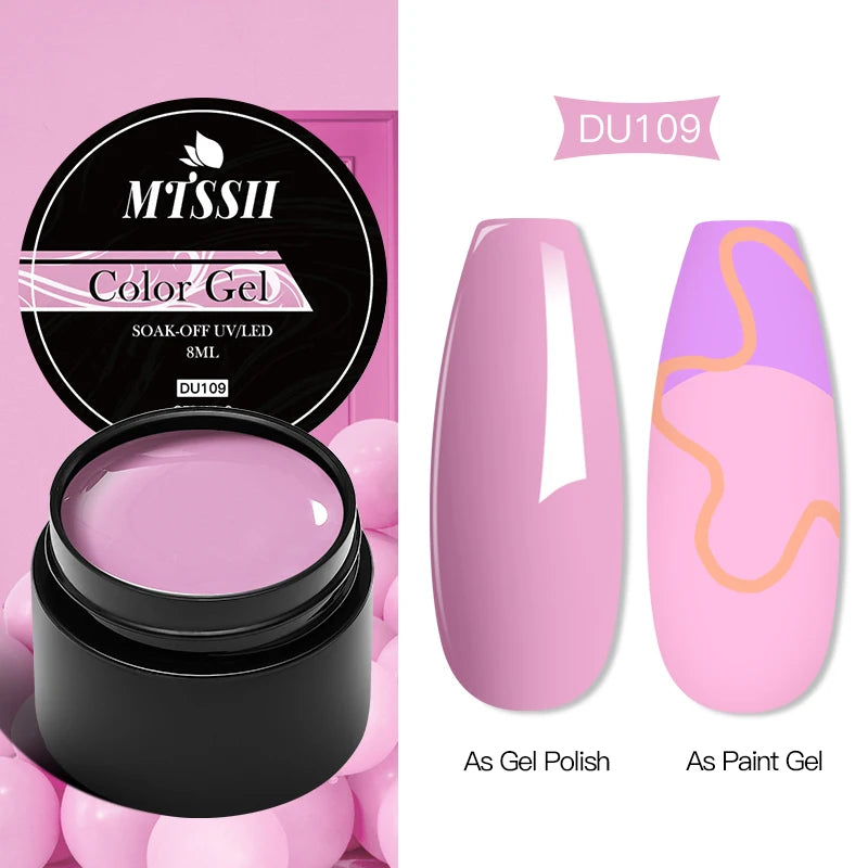 Mtssii 8ML Quick Extension Nail Gel Vernis Nude Milk White Gel Nail Polish UV Semi Permanent Nails Art For Manicure Tools.