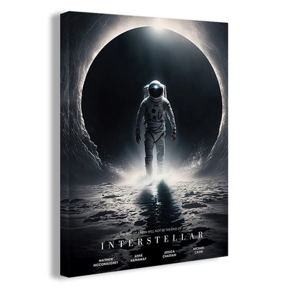 Interstellar Movie Poster Astronaut Outer Space Canvas Wall Art Print Mural Home Decor Movie Lover Gift Unframed.