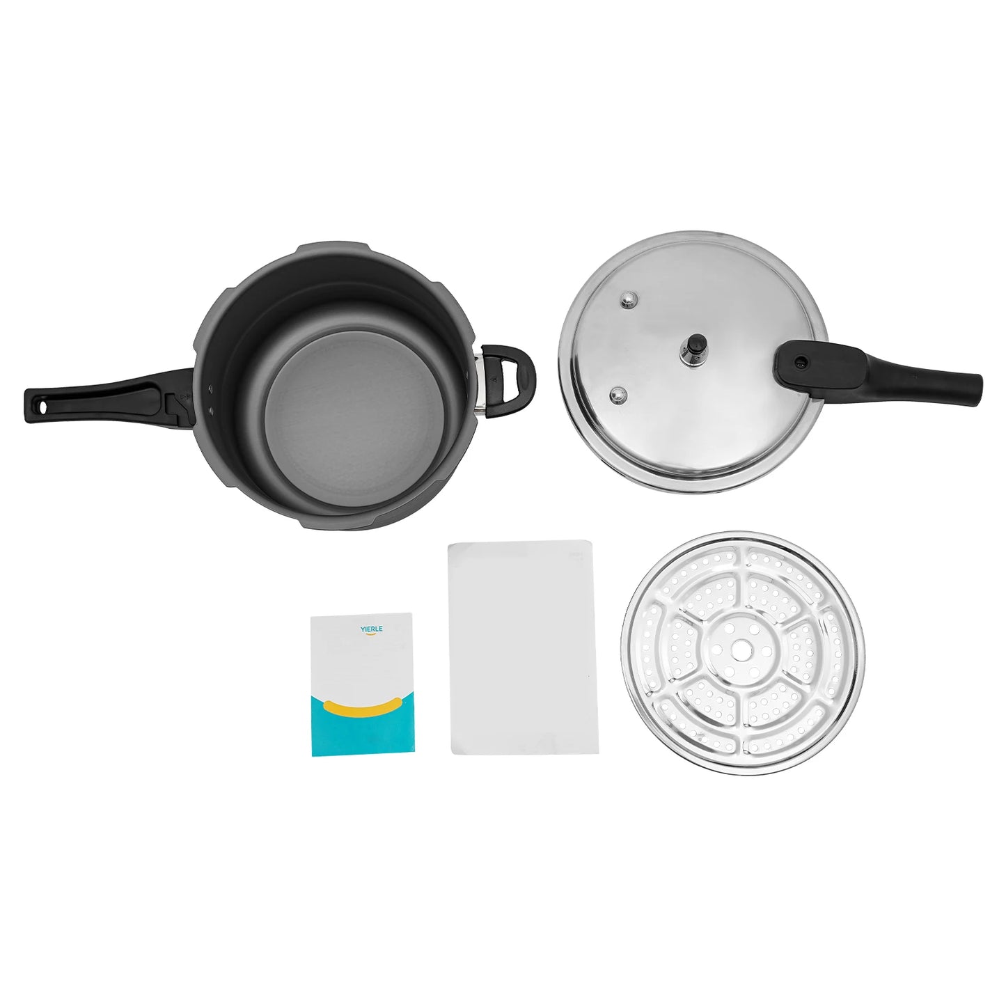 7L 24CM 80Kpa Ultra Wear-Resistant Medium Ratio Double Bottom Pressure Cooker Aluminum Alloy Pressure Cooker For Cooking Stewing.