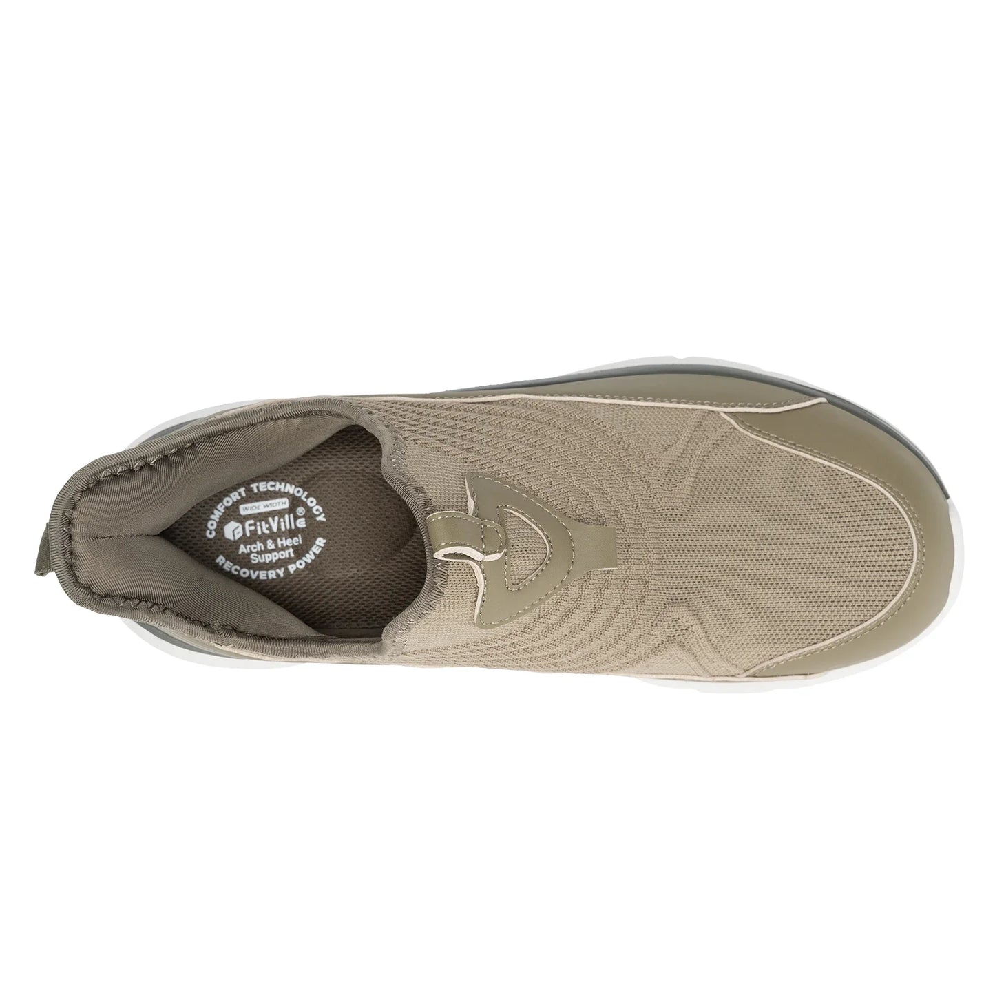 Fitville Wide Men'S Slip-On Running Shoes Lightweight Breathable Outdoor Casual Sports Walking Shoes Sneakers For Swollen Feet