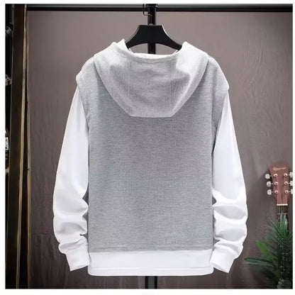 Men's Hoodie Long Sleeve Sportswear Set Casual Print Color Block Two-Piece Spring Autumn Fashionable Sweatshirt And Pants.