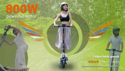 Kukirin A1 Adult Electric Scooter 800W Motor 48V 13Ah Battery Foldable Electric Scooter 10 Inch Vacuum Tires Electric Scooter.