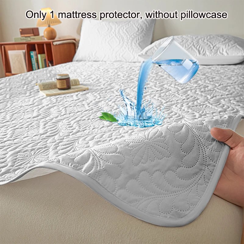 1 simple modern patterned Waterproof laminated mattress protective cover,Whitening bed cover for bedroom,bedding(No pillowcase).