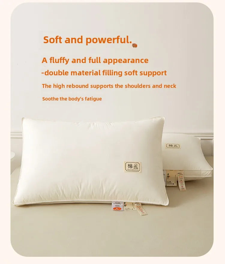 1pc Soft Filling Sleeping Pillows for Home Bed Almohadas Para Dormir High Quality Pillow 48x74cm Washable Neck Cushion.