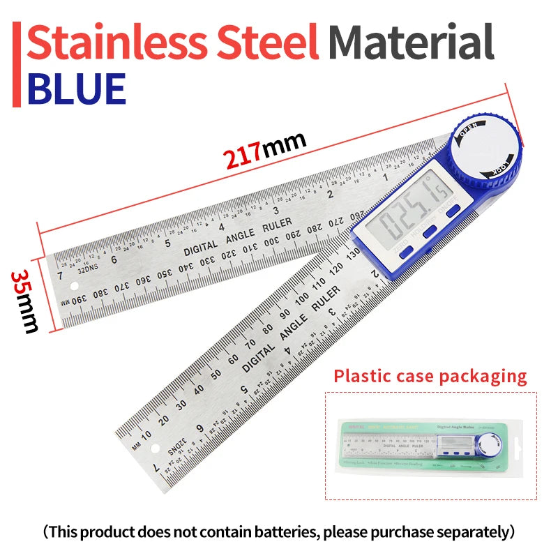 Goniometer, elektronischer Winkelmesser, digitales Messgerät, Winkelmesswerkzeug, Mehrwinkellineal, Holzbearbeitungswerkzeuge, Messgerät, Winkelsucher 360°