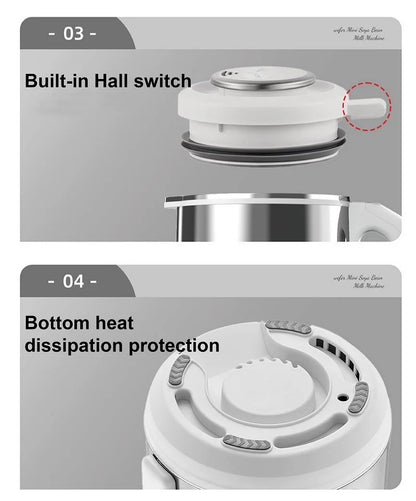 110V/220V Soy Milk Machine Electric Juicer Multifunctional Wall Breaking Machine Kitchen Auto Heating Rice Paste Machine 1200ml