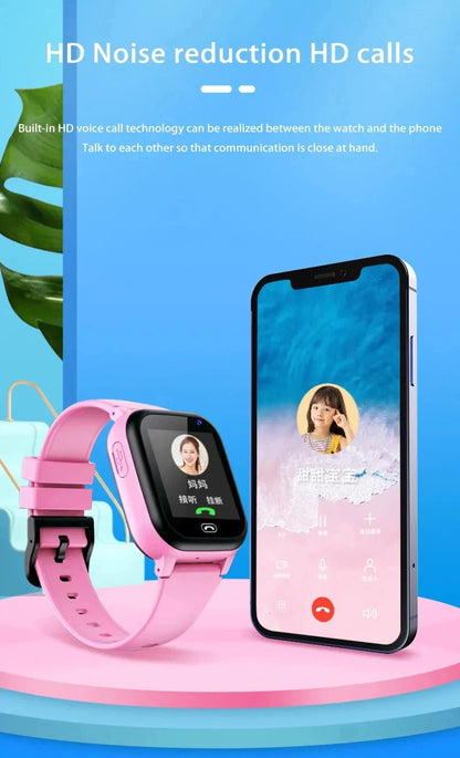 Xiaomi Kids 5G Smart Watch SOS GPS Location Video Call Sim Card Child Camera Waterproof Upgrade 2025For Boys Girls Add Earphone.