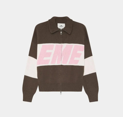 Autumn/winter Streets Casual Loose Retro Embroidered Top Hip-hop Oversized Sweater American Fashion Brand Zipper Cardigan Unisex.