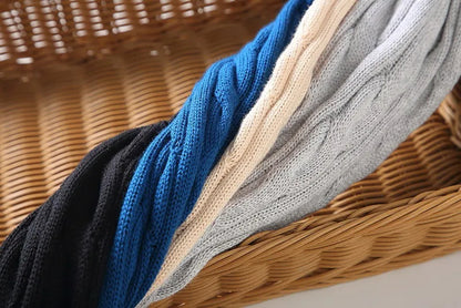 pure Cotton Sweaters Men's High Quality Autumn Cable Knit Christmas Sweater With Zipper Turtleneck Pullovers Zipper Pull Homme