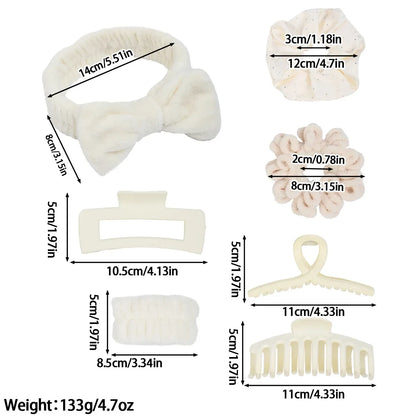 58-Piece Hair Accessories Set Butterfly End Hair Ties Shark Clip Flower Hair Grips Hair Bands Hair Accessories for Women Girls.