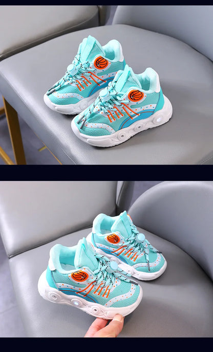 Hot Sales Lovely Fashion Kids Sneakers Cute Classic LED Lighted Baby Girls Boys Sneakers Glowing Children Shoes Toddlers.