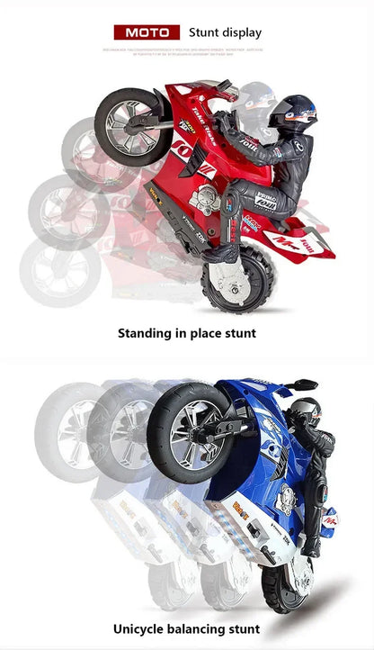 1/6 RC Motorcycle Rc Cars Self-stable Balance Standing Competitive Racing Drift Stunt Electric Motorcycle Toys for Kids Children.