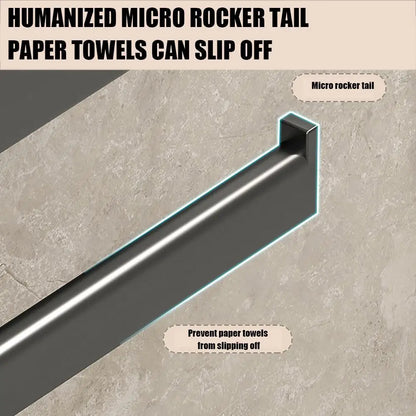 An der Wand montierter Toilettenpapierhalter, rostfrei, verdicktes Kunststoff-Aufbewahrungsregal für Badezimmer, Küche, Toilettenpapierrollenhalter