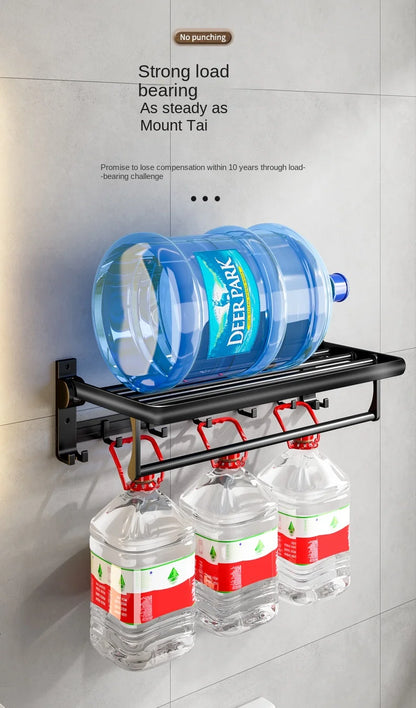 Metalle Badezimmer Handtuchhalter Stanzfreier Rack Toilettenanhänger Raum Aluminium Badezimmer Handtuchhalter, Handtuchhalter, Handtuchhalter Badezimmer