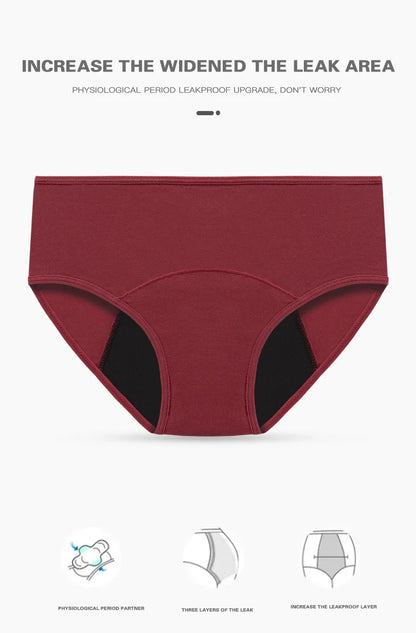 2pcs Woman Menstrual Panties Breathable Large Size Female Cotton Brief Low Waist Physiological Period Underwear Postpartum Panty.