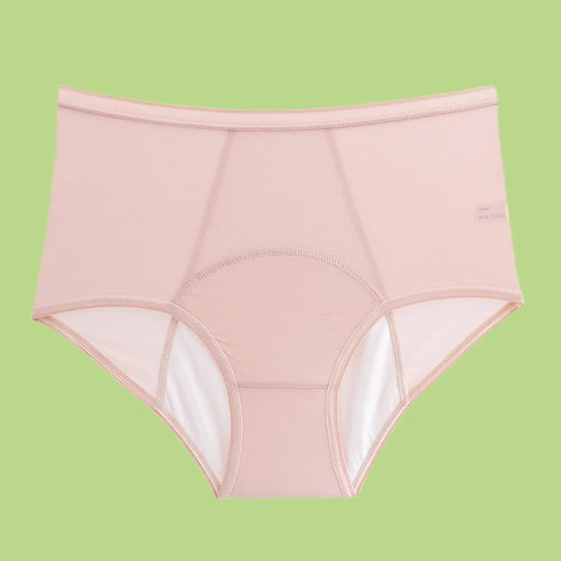 3 Pcs Women's Cotton Briefs Menstruation Underwear Leak Proof Sanitary  With Menstrual Bamboo Fancy Low Waist Slimming Panties.