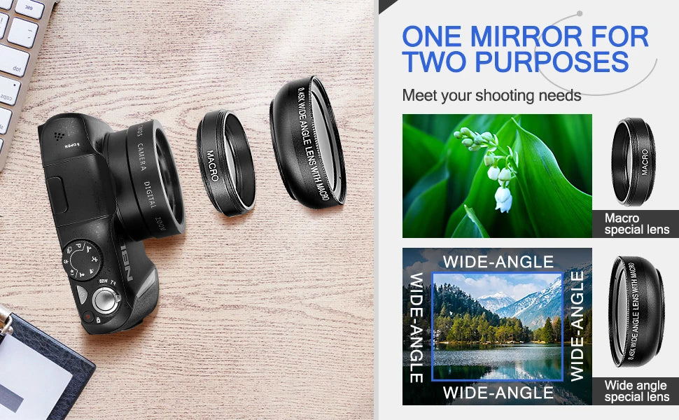 NBD 4K Digital Camera Ultra 48MP Camera Vlogging Camera with Wide Angle Lens 16X Digital Zoom 3.0 Inch Screen Camera.