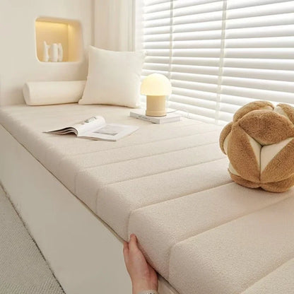Benutzerdefinierte Teddy Samt Erkerfenster Sitz lange Bank Kissen Sitzpolster lange Matratze Polsterung Stuhl Sitzpolster dekorative Pads Schaukeln