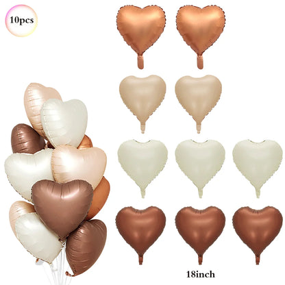 40in Cream Big Number Balloon 18in Three Color Love Foil Helium Balloons Aldult Birthday Set Boys Girls 1st Birthday Decorations