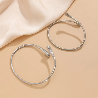 FTCY Vintage Simple Upper Arm Bracelet for Women Trendy Geometric Water Drop Shape Bangles Adjustable Women's Jewelry.