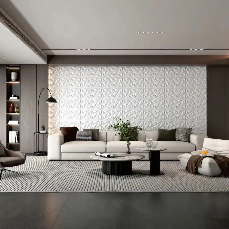 KUUJOJO 3D textured wall panel for indoor wall decoration, suitable for living room, hall, bedroom, hotel, office, send tape