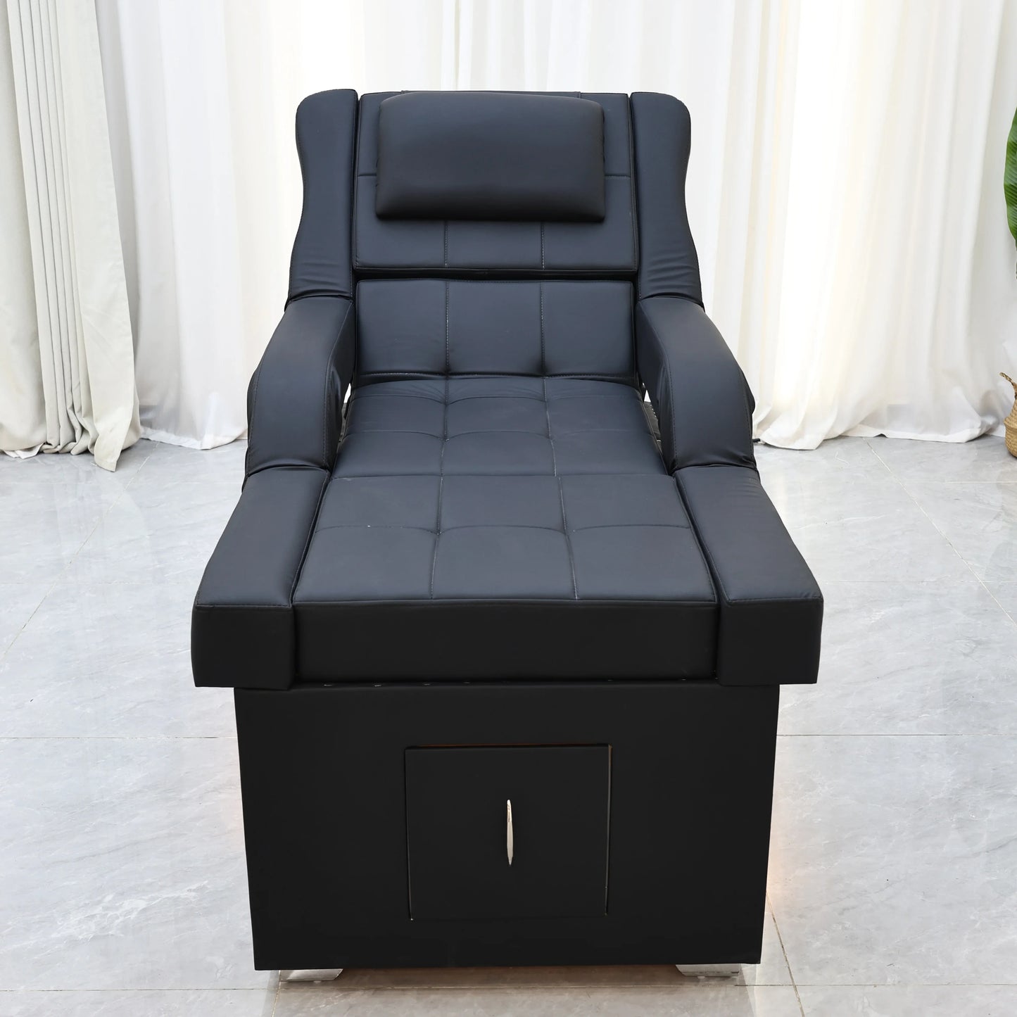 XinSheng Elektrisch verstellbares Lift-Shampoo-Bett, Massagetisch, All-in-One-Salon-SPA-Massagebett mit Haarwaschbecken und Fußbad