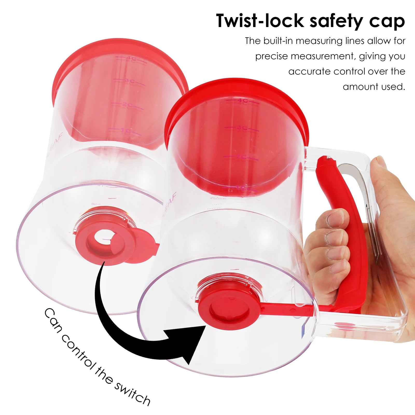 Batter Separator Easy to Use 900ml Pancake Batter Dispenser Reusable Batter Dispenser Set with Mousse Rings Spatula.