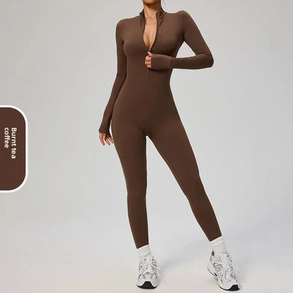 Tianyi High-Intensity Fitness Long-Sleeve Yoga Bodysuit Sensation Tight-Fitting Sportswear for Women Made in China