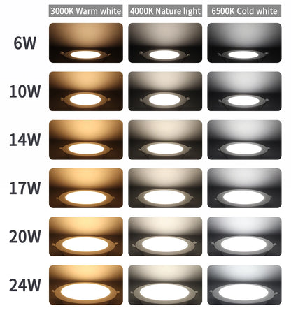 10 stücke CCT Spot Downlight Einbau LED Decke Licht 3 Farbe Eingestellt AC100-240V Zifferblatt Schalter 3000 K/4000 K/6500 K Innen Beleuchtung.
