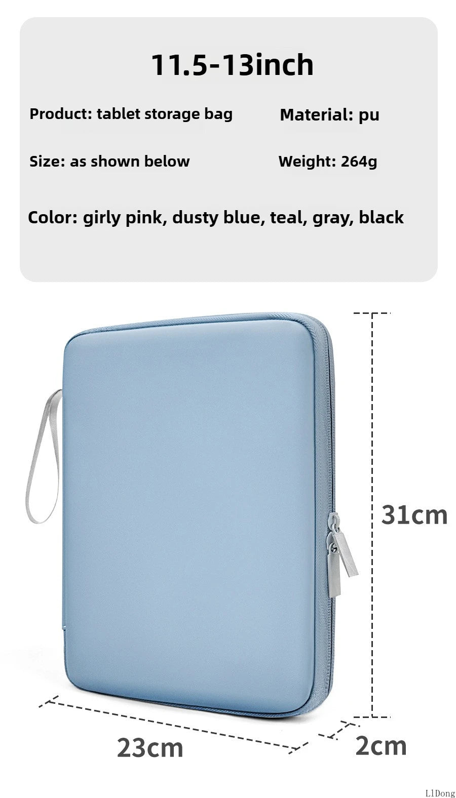 Tablet Cases Bag Sleeve 7.9-12.9 Inch Tablet pouch for IPad air case Pro Samsung Xiaomi Tablet pouch Shockproof  Multi Pockets.
