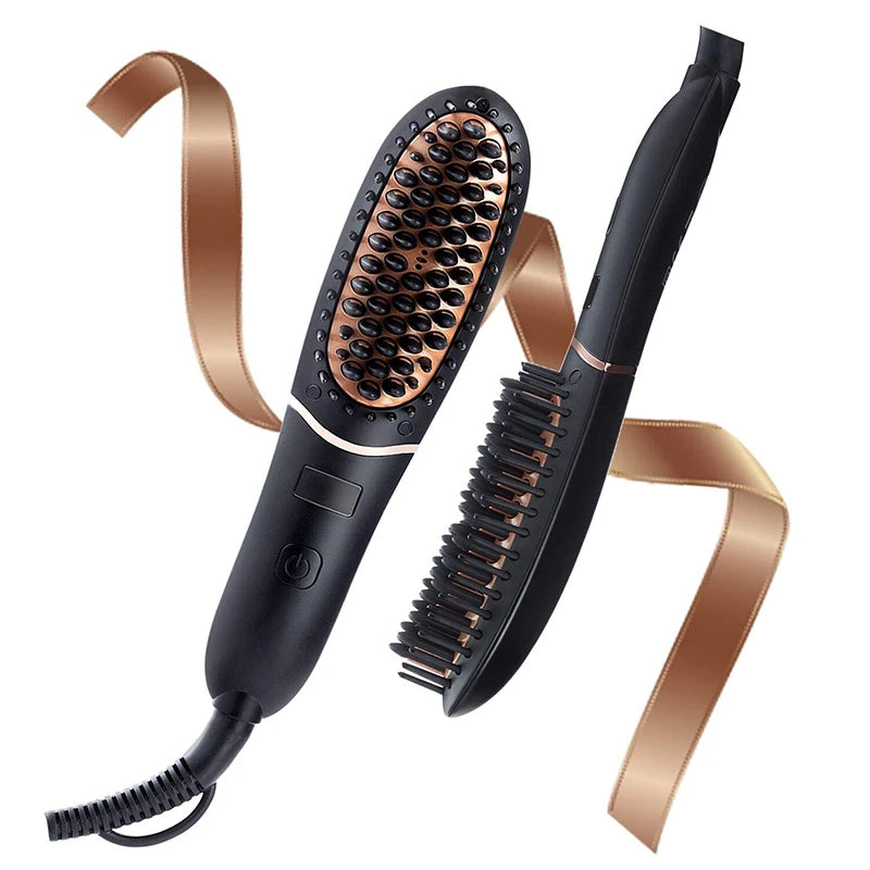 Hot Comb Beard Straightener Brush PTC Multifunctional Household Quick Beard Styler Hair Straightening.