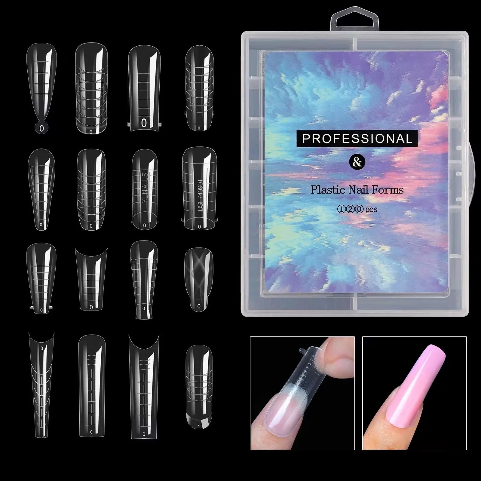 Extension False Nails Art Tips Acrylic Fake Finger Gel Polish Mold Sculpted Full Cover Press on Nails Manicures Accessories Tool.