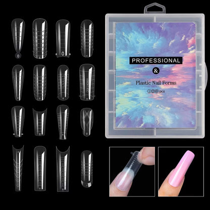 Extension False Nails Art Tips Acrylic Fake Finger Gel Polish Mold Sculpted Full Cover Press on Nails Manicures Accessories Tool.