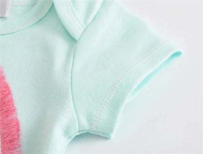 Baby Mädchen Kleidung 3 Teile/los Pour Nouveaux Baumwolle Kurzarm Mädchen Body 0-12 Monate Neugeborenen Jungen Kleidung Kleinkind.