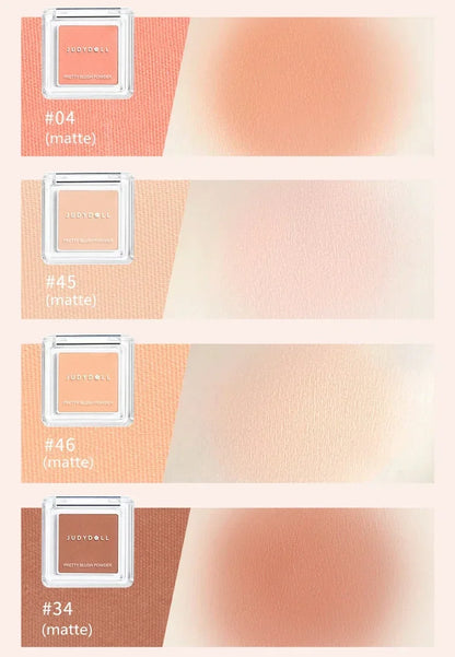 Judydoll Monochrome Blush Portable Silky Cream Multipurpose Blusher Eyeshadow Nude Natural Brighten Skin Tone Makeup Cosmetics