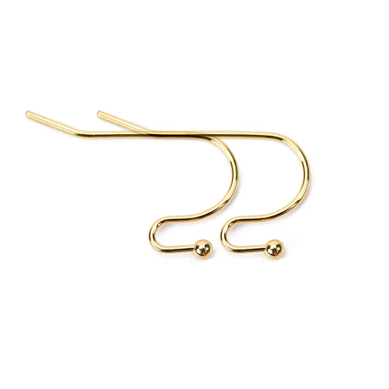50pcs Never Fade PVD Stainless Steel Earrings Hooks Clasp Bulk Anti Allergy Earring Making Earing Wires For Diy Jewelry Findings.
