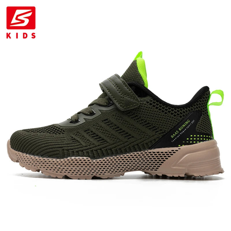 Baasploa Children Running Shoes Fashion Lightweight Boys Sport Sneakers Breathable Mesh Tenis School Shoes for Boys Kids Sneaker.